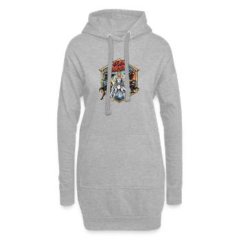 Comic de la Superhéroïne de la Mariée de l’Équipe - Sweat-shirt à capuche long Femme - gris chiné - Devant