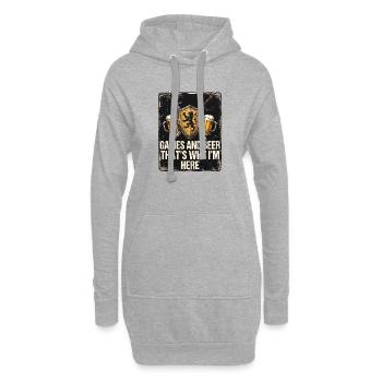 Mittelalter Spiele Und Bier - Hoodie-Kleid - Grau meliert - Vorne