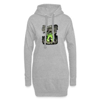 Halloween Hexen Party - Hoodie-Kleid - Grau meliert - Vorne