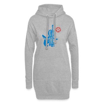 Kendo & Mon Wappen - Hoodie-Kleid - Grau meliert - Vorne