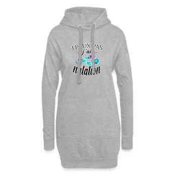j peux pas j ai natation tee shirt humour vetement - Sweat-shirt à capuche long Femme - gris chiné - Devant