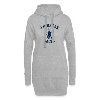 J peux pas j ai Salsa - Sweat-shirt à capuche long Femme - gris chiné - Devant