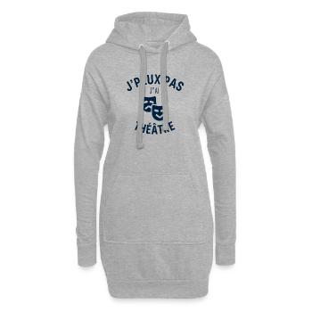 J peux pas j ai Théâtre - Sweat-shirt à capuche long Femme - gris chiné - Devant