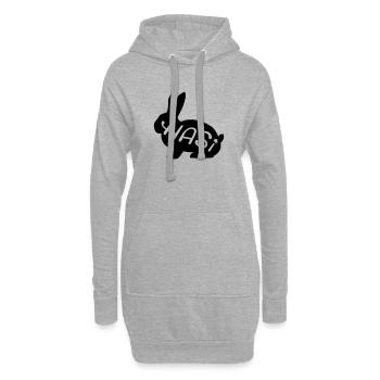 Ostern - Hoodie-Kleid - Grau meliert - Vorne