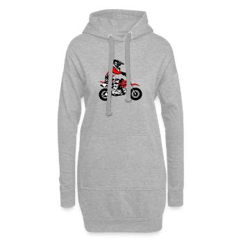 Kinder Motocross - KIDS MX - Hoodie-Kleid - Grau meliert - Vorne