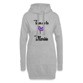 HOCHZEIT. ZUKÜNFTIGE BRAUT. Junggesellinnenabschied. MANNSCHAFT. TEAM BRIDAL - Hoodie-Kleid - Grau meliert - Vorne