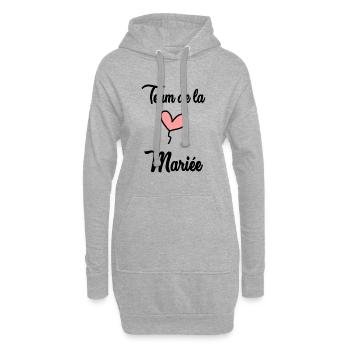 HOCHZEIT. ZUKÜNFTIGE BRAUT. Junggesellinnenabschied. MANNSCHAFT. TEAM BRIDAL - Hoodie-Kleid - Grau meliert - Vorne