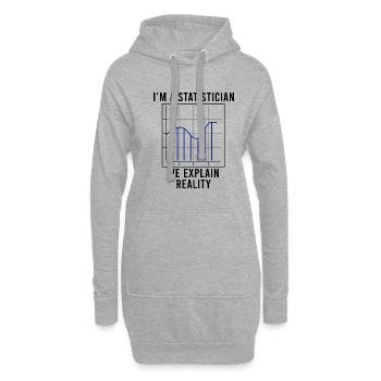 Lustiges Sprichwort Statistiker Data Science - Hoodie-Kleid - Grau meliert - Vorne