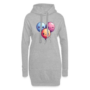 Ballons für Kinder - Hoodie-Kleid - Grau meliert - Vorne
