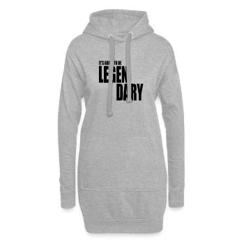 it's going to be legendary 1c - Hoodie-Kleid - Grau meliert - Vorne
