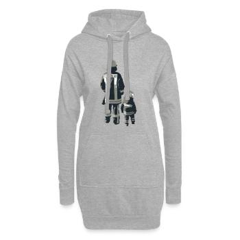 Feuerwehrmann - Hoodie-Kleid - Grau meliert - Vorne