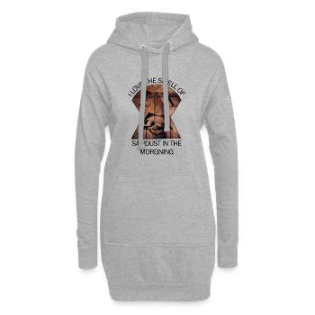 Charpentier, charpentier, charpentier, charpentier, artisan, bois - Sweat-shirt à capuche long Femme - gris chiné - Devant
