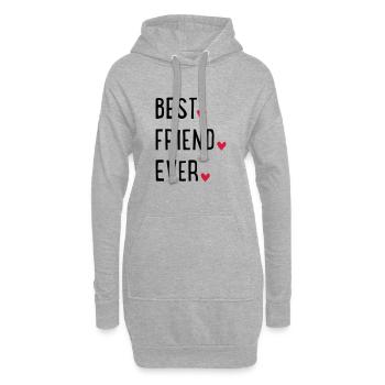 Meilleur ami de tous les temps - Sweat-shirt à capuche long Femme - gris chiné - Devant
