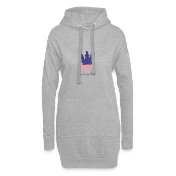 Kaktus Good vibes only - Hoodie-Kleid - Grau meliert - Vorne