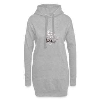 Meilleure voiture vintage, cadeau - Sweat-shirt à capuche long Femme - gris chiné - Devant