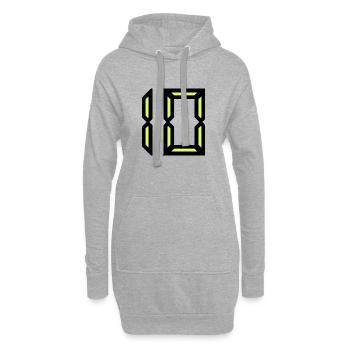 10 JAHRE. 10-JÄHRIGES JUBILÄUM. GEBURTSTAG 10 JAHRE. 10 - Hoodie-Kleid - Grau meliert - Vorne