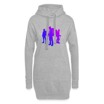 Escalade Hommes Femmes Escalade de bloc - Sweat-shirt à capuche long Femme - gris chiné - Devant