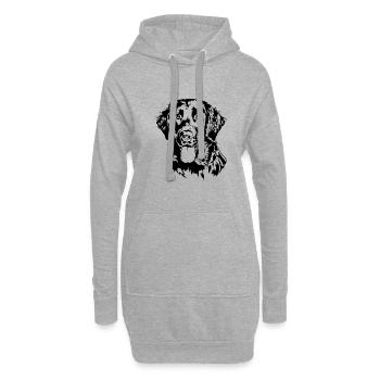 FLAT COATED RETRIEVER Hunde Hund Jagdhund Wilsigns - Hoodie-Kleid - Grau meliert - Vorne