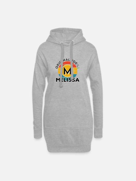 Melissa - Hoodie-Kleid - Grau meliert