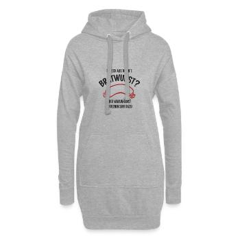 SEH ICH AUS WIE N'E BRATWURST, SENF DAZU GEBEN - Hoodie-Kleid - Grau meliert - Vorne