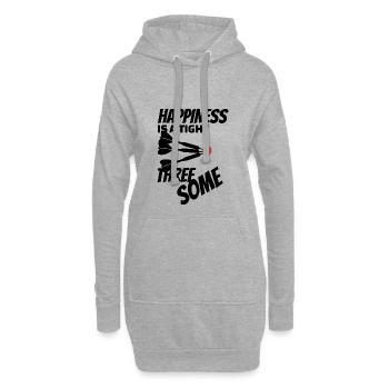 Darts Happiness is a Tight Three Some - Dreier - Hoodie-Kleid - Grau meliert - Vorne