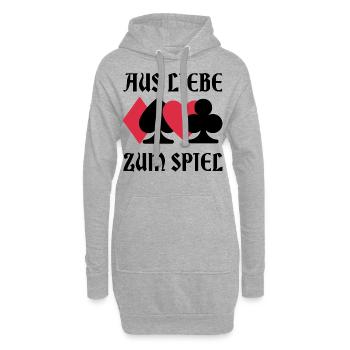 Skat Geschenkidee Toll super modern witzig lusig - Hoodie-Kleid - Grau meliert - Vorne