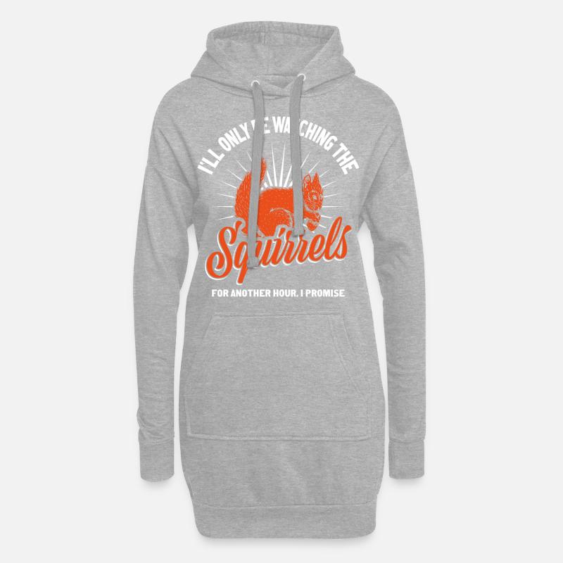 Eichhörnchen Herbst - Hoodie-Kleid - Grau meliert