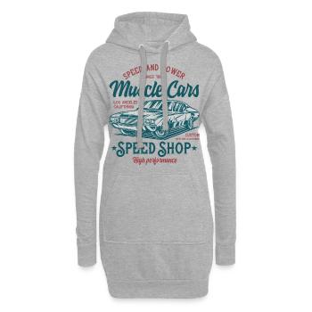 Muscle Car Limited Edition - Sweat-shirt à capuche long Femme - gris chiné - Devant