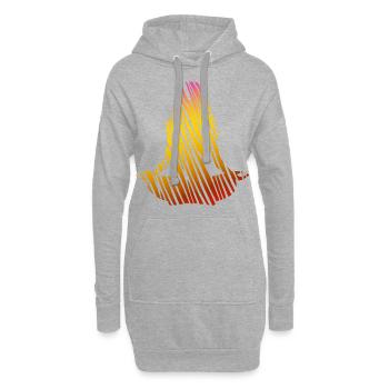 Lotus Tiger Yoga - Hoodie-Kleid - Grau meliert - Vorne