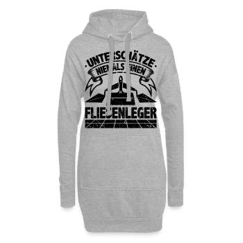 Fliesenleger - Hoodie-Kleid - Grau meliert - Vorne