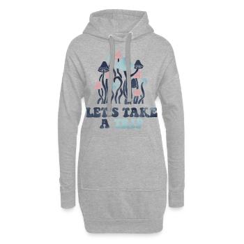 PARTONS EN VOYAGE - Sweat-shirt à capuche long Femme - gris chiné - Devant