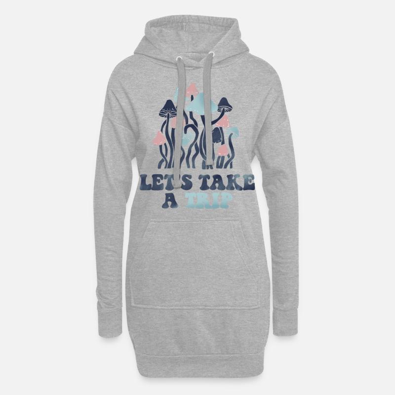 LASS UNS EINEN AUSFLUG MACHEN - Hoodie-Kleid - Grau meliert