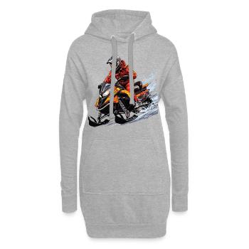 Ski-Doo, Freeride-Schneemobil - Hoodie-Kleid - Grau meliert - Vorne