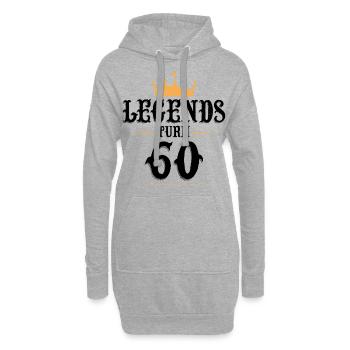 60e anniversaire, les légendes fêtent leurs 60 ans - Sweat-shirt à capuche long Femme - gris chiné - Devant