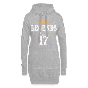 Legenden werden 17 Jahre alt, 17 Geburtstag - Hoodie-Kleid - Grau meliert - Vorne