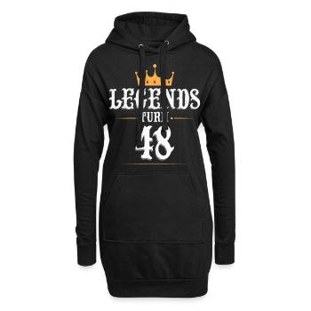 Legenden werden 48 Jahre alt, 48 Geburtstag - Hoodie-Kleid - Schwarz - Vorne