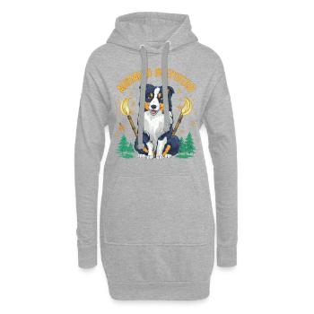 Berger Australien Magicien avec Baguette - Sweat-shirt à capuche long Femme - gris chiné - Devant