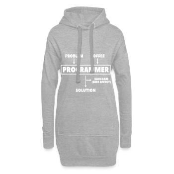 Coding Programmer Nerd Computer Science Coffee - Hoodie Dress - heather grey - Front