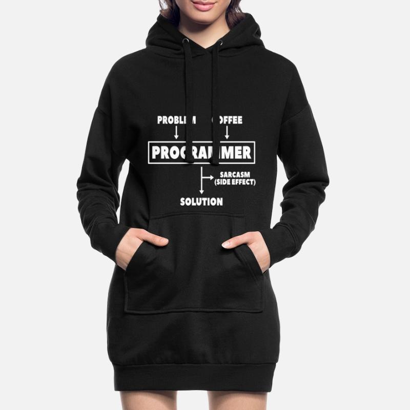 Coding Programmeur Nerd Informatique Café Sweat-shirt à capuche long Femme