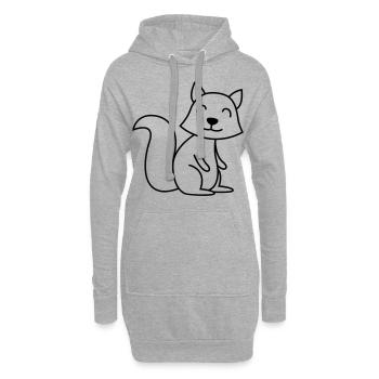 Stinker Comic Tier - Hoodie-Kleid - Grau meliert - Vorne