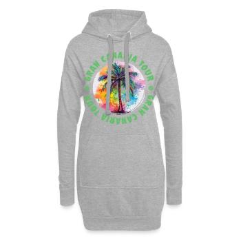 Gran Canaria Tour Urlaub Plame Bunt - Hoodie-Kleid - Grau meliert - Vorne
