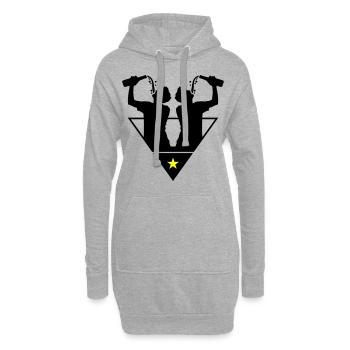 Bouteille de l’équipe Drinker - Sweat-shirt à capuche long Femme - gris chiné - Devant