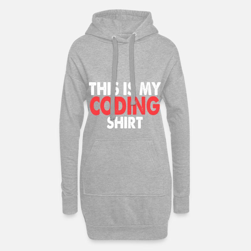 Coding - Hoodie-Kleid - Grau meliert