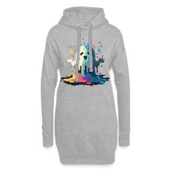 Geisterregen - Hoodie-Kleid - Grau meliert - Vorne