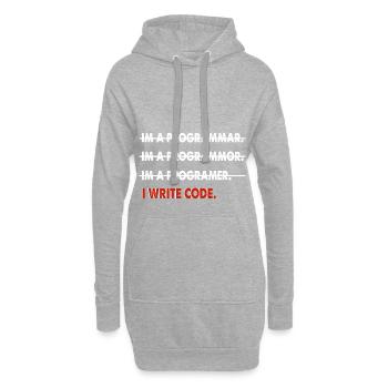 Cadeau drôle de codeur - Sweat-shirt à capuche long Femme - gris chiné - Devant