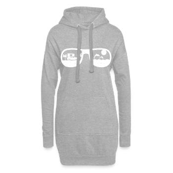 Dachzelten Camping | Geschenk Camper Sonnenbrille - Hoodie-Kleid - Grau meliert - Vorne