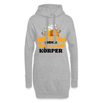 Bier formte diesen Körper Biertrinker - Männertag - Hoodie-Kleid - Grau meliert - Vorne