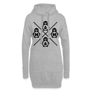 Maman - Sweat-shirt à capuche long Femme - gris chiné - Devant