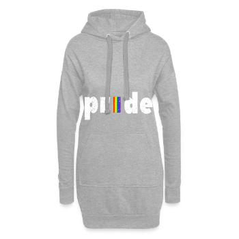 Gay Pride - Sweat-shirt à capuche long Femme - gris chiné - Devant