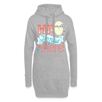 Hi! I'm new here. - Hoodie Dress - heather grey - Front